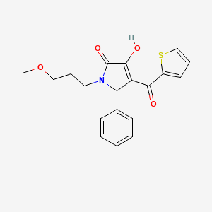 (4E)-4-[hydroxy(thiophen-2-yl)methylidene]-1-(3-methoxypropyl)-5-(4-methylphenyl)pyrrolidine-2,3-dione - 
