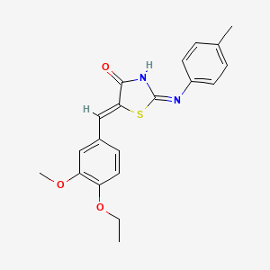 (5Z)-5-(4-ethoxy-3-methoxybenzylidene)-2-[(4-methylphenyl)amino]-1,3-thiazol-4(5H)-one - 