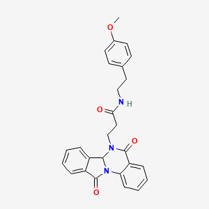 3-(5,11-dioxo-6a,11-dihydroisoindolo[2,1-a]quinazolin-6(5H)-yl)-N-[2-(4-methoxyphenyl)ethyl]propanamide - 