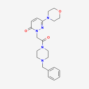 2-[2-(4-benzylpiperazin-1-yl)-2-oxoethyl]-6-(morpholin-4-yl)pyridazin-3(2H)-one - 