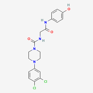 4-(3,4-dichlorophenyl)-N-{2-[(4-hydroxyphenyl)amino]-2-oxoethyl}piperazine-1-carboxamide - 