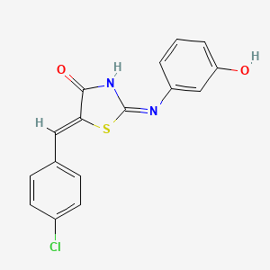 (2E,5Z)-5-(4-chlorobenzylidene)-2-[(3-hydroxyphenyl)imino]-1,3-thiazolidin-4-one - 