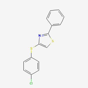 4-[(4-chlorophenyl)thio]-2-phenylThiazole - 