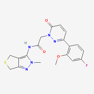 2-[3-(4-fluoro-2-methoxyphenyl)-6-oxopyridazin-1(6H)-yl]-N-(2-methyl-2,6-dihydro-4H-thieno[3,4-c]pyrazol-3-yl)acetamide - 