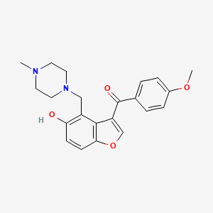 {5-Hydroxy-4-[(4-methylpiperazin-1-yl)methyl]-1-benzofuran-3-yl}(4-methoxyphenyl)methanone - 