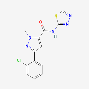 3-(2-chlorophenyl)-1-methyl-N-(1,3,4-thiadiazol-2-yl)-1H-pyrazole-5-carboxamide - 