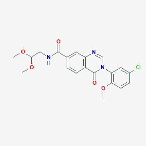 3-(5-chloro-2-methoxyphenyl)-N-(2,2-dimethoxyethyl)-4-oxo-3,4-dihydroquinazoline-7-carboxamide - 