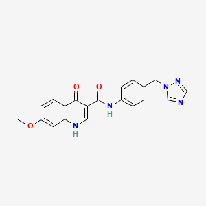 4-hydroxy-7-methoxy-N-[4-(1H-1,2,4-triazol-1-ylmethyl)phenyl]quinoline-3-carboxamide - 