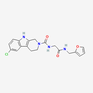 6-chloro-N-{2-[(furan-2-ylmethyl)amino]-2-oxoethyl}-1,3,4,9-tetrahydro-2H-beta-carboline-2-carboxamide - 