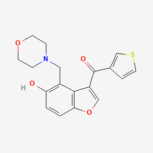 [5-Hydroxy-4-(morpholin-4-ylmethyl)-1-benzofuran-3-yl](thiophen-3-yl)methanone - 