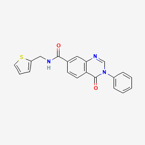 4-oxo-3-phenyl-N-(thiophen-2-ylmethyl)-3,4-dihydroquinazoline-7-carboxamide - 