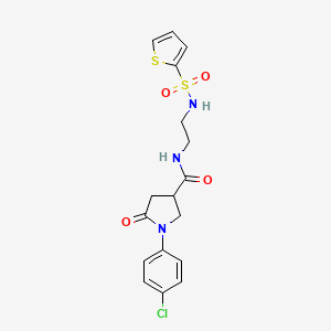 1-(4-chlorophenyl)-5-oxo-N-{2-[(thiophen-2-ylsulfonyl)amino]ethyl}pyrrolidine-3-carboxamide - 