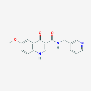 6-methoxy-4-oxo-N-(pyridin-3-ylmethyl)-1,4-dihydroquinoline-3-carboxamide - 