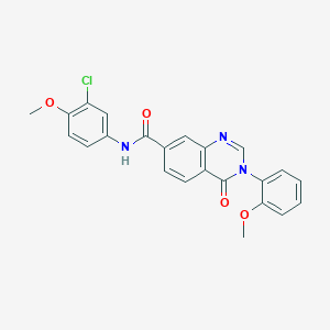 N-(3-chloro-4-methoxyphenyl)-3-(2-methoxyphenyl)-4-oxo-3,4-dihydroquinazoline-7-carboxamide - 