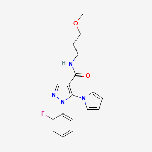 1-(2-fluorophenyl)-N-(3-methoxypropyl)-5-(1H-pyrrol-1-yl)-1H-pyrazole-4-carboxamide - 