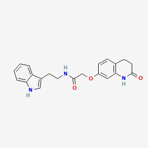 2-[(2-hydroxy-3,4-dihydroquinolin-7-yl)oxy]-N-[2-(1H-indol-3-yl)ethyl]acetamide - 