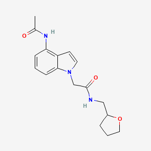 2-[4-(acetylamino)-1H-indol-1-yl]-N-(tetrahydro-2-furanylmethyl)acetamide - 