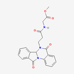 methyl N-[3-(5,11-dioxo-6a,11-dihydroisoindolo[2,1-a]quinazolin-6(5H)-yl)propanoyl]glycinate - 