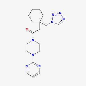 1-[4-(pyrimidin-2-yl)piperazin-1-yl]-2-[1-(1H-tetrazol-1-ylmethyl)cyclohexyl]ethanone - 