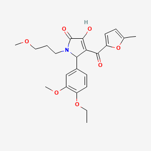 (4E)-5-(4-ethoxy-3-methoxyphenyl)-4-[hydroxy(5-methylfuran-2-yl)methylidene]-1-(3-methoxypropyl)pyrrolidine-2,3-dione - 