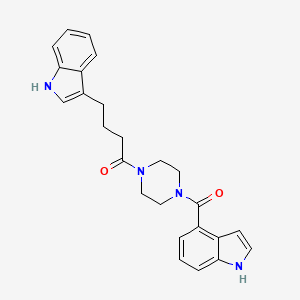 4-(1H-indol-3-yl)-1-[4-(1H-indol-4-ylcarbonyl)piperazin-1-yl]butan-1-one - 