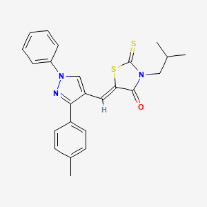 (5Z)-5-{[3-(4-methylphenyl)-1-phenyl-1H-pyrazol-4-yl]methylidene}-3-(2-methylpropyl)-2-thioxo-1,3-thiazolidin-4-one - 
