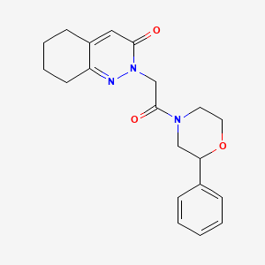 2-[2-oxo-2-(2-phenylmorpholino)ethyl]-5,6,7,8-tetrahydro-3(2H)-cinnolinone - 