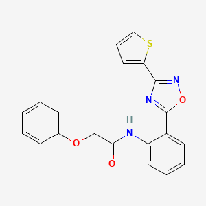 2-phenoxy-N-{2-[3-(thiophen-2-yl)-1,2,4-oxadiazol-5-yl]phenyl}acetamide - 