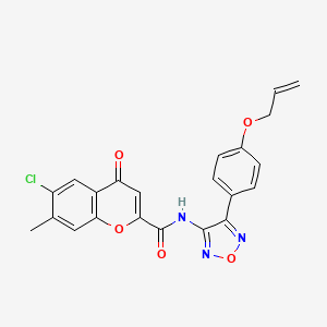 6-chloro-7-methyl-4-oxo-N-{4-[4-(prop-2-en-1-yloxy)phenyl]-1,2,5-oxadiazol-3-yl}-4H-chromene-2-carboxamide - 