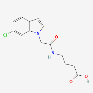 4-{[(6-chloro-1H-indol-1-yl)acetyl]amino}butanoic acid - 