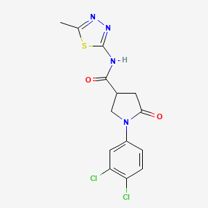 1-(3,4-dichlorophenyl)-N-(5-methyl-1,3,4-thiadiazol-2-yl)-5-oxopyrrolidine-3-carboxamide - 