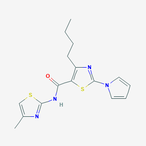 4-butyl-N-[(2E)-4-methyl-1,3-thiazol-2(3H)-ylidene]-2-(1H-pyrrol-1-yl)-1,3-thiazole-5-carboxamide - 