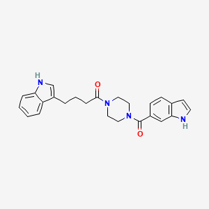 4-(1H-indol-3-yl)-1-[4-(1H-indol-6-ylcarbonyl)piperazin-1-yl]butan-1-one - 