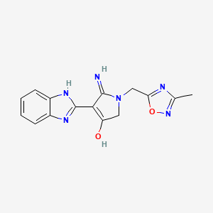 4-(1H-benzimidazol-2-yl)-5-imino-1-[(3-methyl-1,2,4-oxadiazol-5-yl)methyl]-2,5-dihydro-1H-pyrrol-3-ol - 