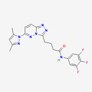 4-(6-(3,5-dimethyl-1H-pyrazol-1-yl)-[1,2,4]triazolo[4,3-b]pyridazin-3-yl)-N-(3,4,5-trifluorophenyl)butanamide - 