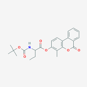 4-methyl-6-oxo-6H-benzo[c]chromen-3-yl 2-[(tert-butoxycarbonyl)amino]butanoate - 