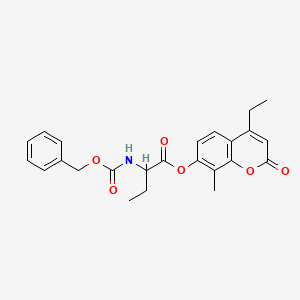 4-ethyl-8-methyl-2-oxo-2H-chromen-7-yl 2-{[(benzyloxy)carbonyl]amino}butanoate - 