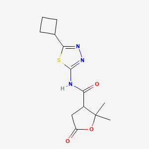 N-(5-cyclobutyl-1,3,4-thiadiazol-2-yl)-2,2-dimethyl-5-oxotetrahydrofuran-3-carboxamide - 