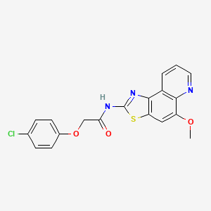 2-(4-chlorophenoxy)-N-[(2Z)-5-methoxy[1,3]thiazolo[4,5-f]quinolin-2(1H)-ylidene]acetamide - 