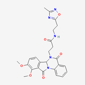 3-(9,10-dimethoxy-5,11-dioxo-6a,11-dihydroisoindolo[2,1-a]quinazolin-6(5H)-yl)-N-[2-(3-methyl-1,2,4-oxadiazol-5-yl)ethyl]propanamide - 