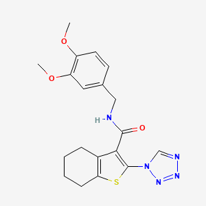 N-(3,4-dimethoxybenzyl)-2-(1H-tetrazol-1-yl)-4,5,6,7-tetrahydro-1-benzothiophene-3-carboxamide - 