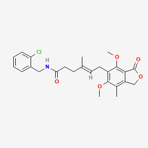 (4E)-N-(2-chlorobenzyl)-6-(4,6-dimethoxy-7-methyl-3-oxo-1,3-dihydro-2-benzofuran-5-yl)-4-methylhex-4-enamide - 