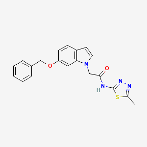 2-[6-(benzyloxy)-1H-indol-1-yl]-N-[(2E)-5-methyl-1,3,4-thiadiazol-2(3H)-ylidene]acetamide - 