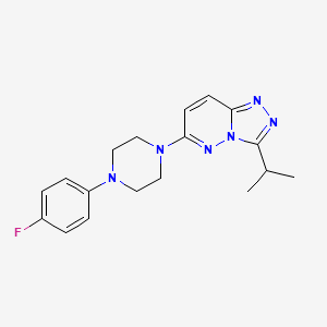 6-[4-(4-Fluorophenyl)piperazin-1-yl]-3-(propan-2-yl)[1,2,4]triazolo[4,3-b]pyridazine - 