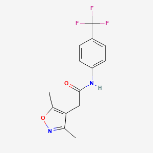 2-(3,5-dimethyl-1,2-oxazol-4-yl)-N-[4-(trifluoromethyl)phenyl]acetamide - 