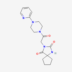 3-{2-Oxo-2-[4-(pyridin-2-yl)piperazin-1-yl]ethyl}-1,3-diazaspiro[4.4]nonane-2,4-dione - 