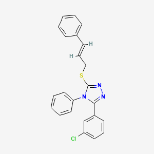 3-(3-chlorophenyl)-4-phenyl-5-{[(2E)-3-phenylprop-2-en-1-yl]sulfanyl}-4H-1,2,4-triazole - 