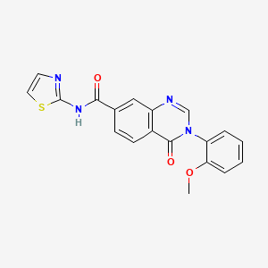 3-(2-methoxyphenyl)-4-oxo-N-(1,3-thiazol-2-yl)-3,4-dihydroquinazoline-7-carboxamide - 