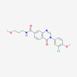 3-(3-chloro-4-methoxyphenyl)-N-(3-methoxypropyl)-4-oxo-3,4-dihydroquinazoline-7-carboxamide - 