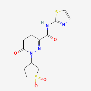 1-(1,1-dioxidotetrahydrothiophen-3-yl)-6-oxo-N-(1,3-thiazol-2-yl)-1,4,5,6-tetrahydropyridazine-3-carboxamide - 